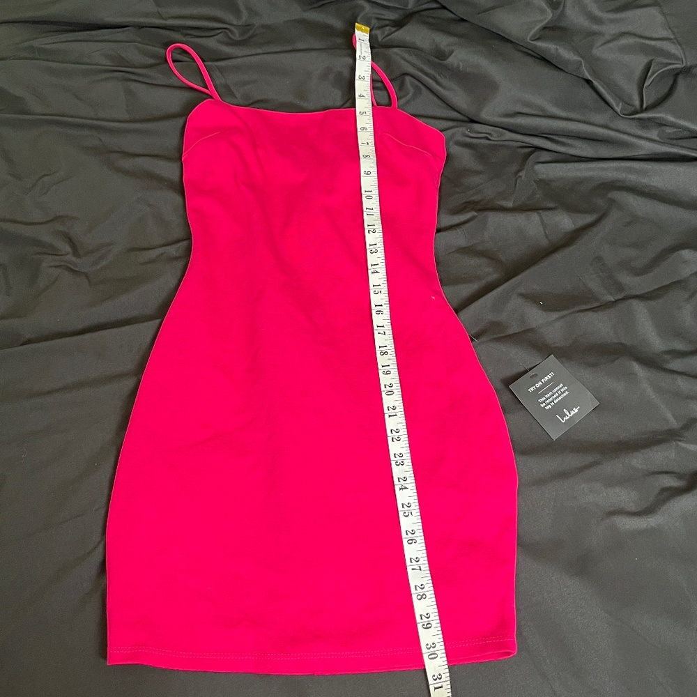 NWT Lulu's Flaunt It Magenta Bodycon Dress - Picture 4 of 5
